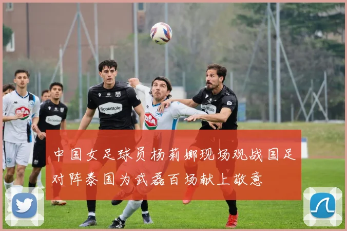中国女足球员杨莉娜现场观战国足对阵泰国为武磊百场献上敬意